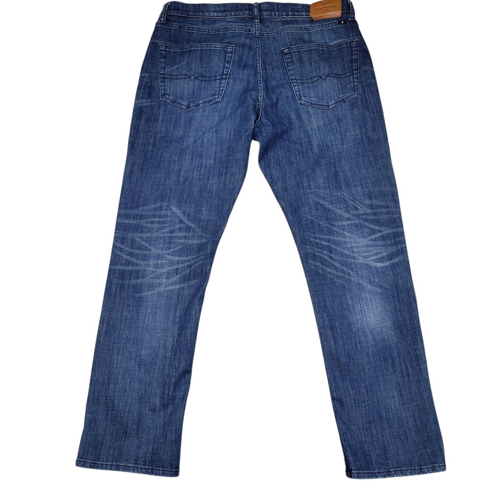 Lucky Brand Men's 410 Athletic Slim Blue Jeans Size 36/32 Excellent Condition - Picture 2 of 11